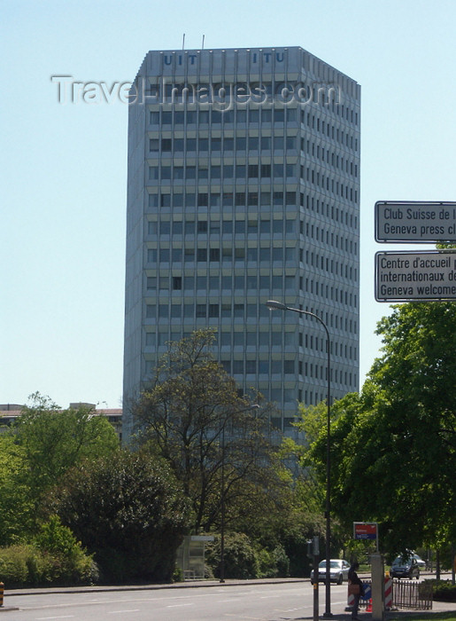 switz164: Switzerland / Suisse / Schweiz / Svizzera - Geneva / Genève / Genf / Ginevra / GVA: International Telecommunication Union / ITU building - Place des Nations / Union internationale des télécommunications - UIT - photo by C.Roux - (c) Travel-Images.com - Stock Photography agency - Image Bank