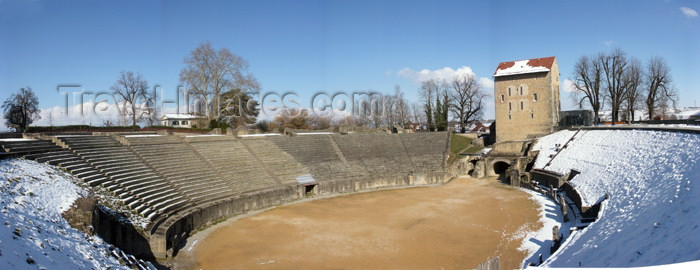 switz174: Switzerland - Suisse - Avenches: Roman amphitheatre / Théâtre Romain (photo by Christian Roux) - (c) Travel-Images.com - Stock Photography agency - Image Bank