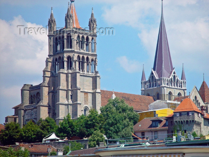 switz184: Switzerland - Suisse - Lausanne: Notre-Dame Cathedral - photo by C.Roux - (c) Travel-Images.com - Stock Photography agency - Image Bank