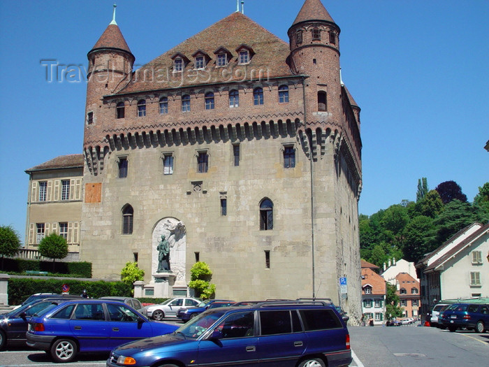 switz186: Switzerland - Suisse - Lausanne: St- Maire castle - originally the Episcopal palace, government since 1536, still occupied by the cantonal government / chateau St-Maire - photo by C.Roux - (c) Travel-Images.com - Stock Photography agency - Image Bank