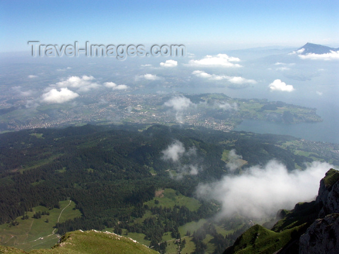 switz270: Switzerland / Suisse / Schweiz / Svizzera - Mt Pilatus: view of Luzern  region from the summit / vue plongeante sur le région de Lucern - photo by C.Roux - (c) Travel-Images.com - Stock Photography agency - Image Bank