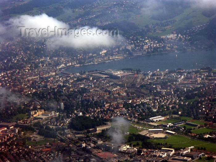 switz273: Switzerland / Suisse / Schweiz / Svizzera - Mt Pilatus: the city of Luzern from the summit / vue plongeante sur le Lucern - photo by C.Roux - (c) Travel-Images.com - Stock Photography agency - Image Bank