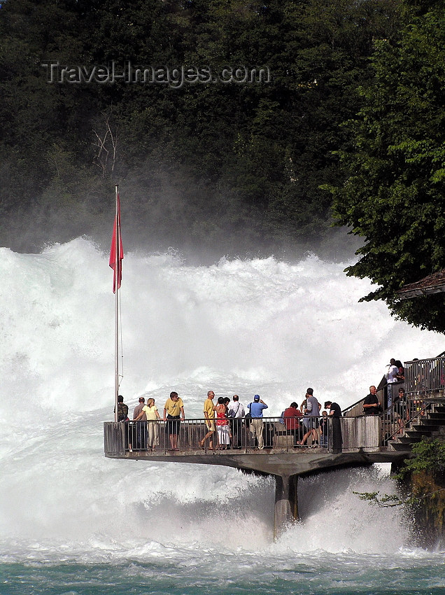 switz338: Switzerland - Neuhausen am Rheinfall - Schaffhausen canton - Waterfalls observation platform - Rheinfall - photo by J.Kaman - (c) Travel-Images.com - Stock Photography agency - Image Bank