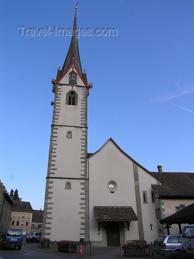 switz345: Switzerland - Stein am Rhein - canton of Schaffhausen: city church - Stadtkirche - photo by J.Kaman - (c) Travel-Images.com - Stock Photography agency - Image Bank