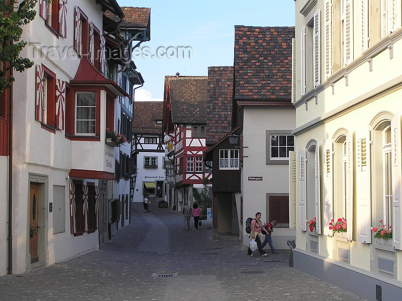 switz349: Switzerland - Stein am Rhein - canton of Schaffhausen: street scene - photo by J.Kaman - (c) Travel-Images.com - Stock Photography agency - Image Bank