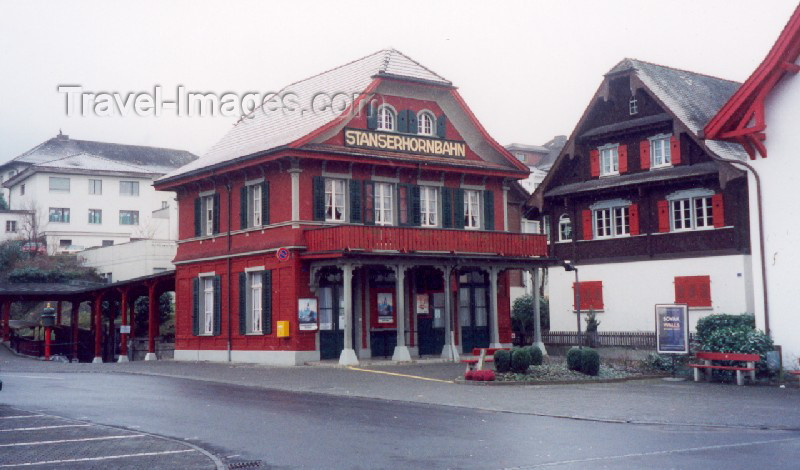 switz56: Switzerland / Suisse / Schweiz / Svizzera - Stans (Nidwalden): station for the Stanserhorn train - Stanserhornbahn - photo by M.Torres - (c) Travel-Images.com - Stock Photography agency - Image Bank