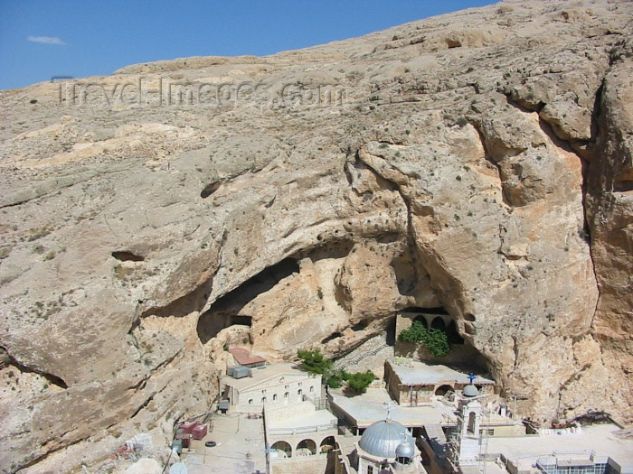 syria109: Syria - Maalula / Malula / Maloula / Ma'alula: St Takla's Cave - seen from above - St Thakla - photographer: D.Ediev - (c) Travel-Images.com - Stock Photography agency - Image Bank