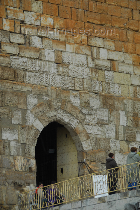 syria11: Crac des Chevaliers / Hisn al-Akrad, Al Hosn, Homs Governorate, Syria: main gate - UNESCO World Heritage Site - photo by M.Torres /Travel-Images.com - (c) Travel-Images.com - Stock Photography agency - Image Bank