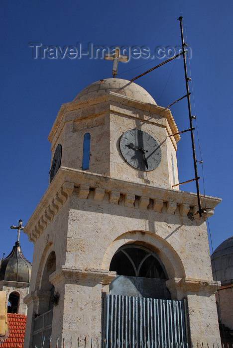 syria117: Syria - Seydnaya / Sednaya / Saidnaya: Orthodox Nunnery - clock tower - photographer: M.Torres - (c) Travel-Images.com - Stock Photography agency - Image Bank