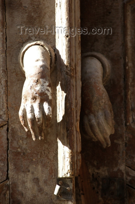 syria129: Syria - Damascus: traditional door knocker - old city - photographer: John Wreford - (c) Travel-Images.com - Stock Photography agency - Image Bank