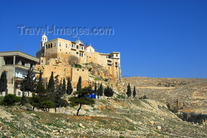 syria231: Saidnaya / Seydnaya - Rif Dimashq governorate, Syria: Holy Patriarchal Convent of Our Lady of Saidnaya, 400m above sea level on Mount Qallamoun - photo by M.Torres / Travel-Images.com - (c) Travel-Images.com - Stock Photography agency - Image Bank