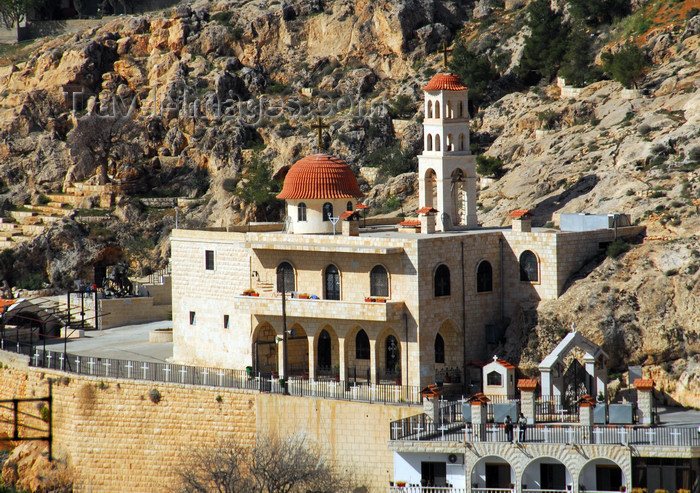 syria237: Saidnaya / Seydnaya - Rif Dimashq governorate, Syria: church on the rocky scarp - photo by M.Torres / Travel-Images.com - (c) Travel-Images.com - Stock Photography agency - Image Bank