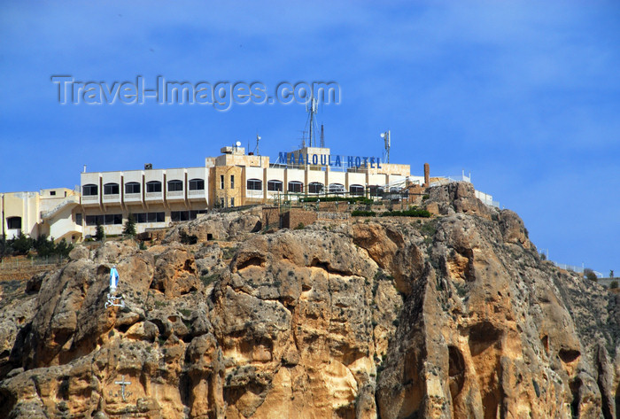 syria264: Maaloula - Rif Dimashq governorate, Syria:  - Maaloula hotel, over a cliff - photo by M.Torres / Travel-Images.com  - (c) Travel-Images.com - Stock Photography agency - Image Bank