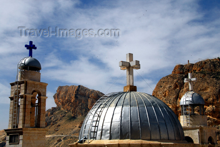 syria280: Maaloula - Rif Dimashq governorate, Syria: Mar Taqla - domes - photo by M.Torres / Travel-Images.com  - (c) Travel-Images.com - Stock Photography agency - Image Bank