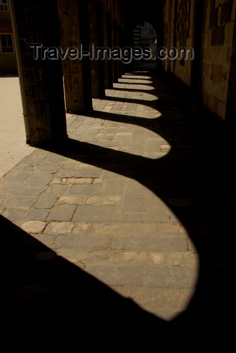 syria450: Damascus / Damaskus - Syria: St. Paul's Greek Catholic church - arcade - shadows - photo by M.Torres / Travel-Images.com - (c) Travel-Images.com - Stock Photography agency - Image Bank