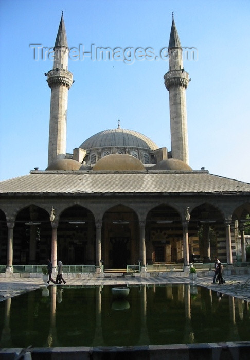 syria90: Damascus, Syria: pond by the Sinan mosque - Ottoman mosque - photographer: D.Ediev - (c) Travel-Images.com - Stock Photography agency - Image Bank