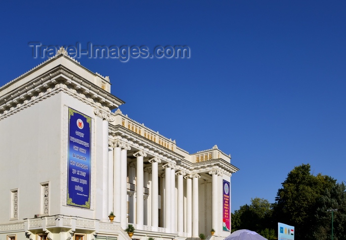 tajikistan19: Dushanbe, Tajikistan: white façade of the Ayni Opera and Ballet Theatre - photo by M.Torres - (c) Travel-Images.com - Stock Photography agency - Image Bank