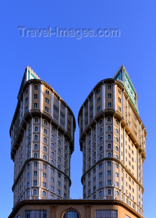 tajikistan39: Dushanbe, Tajikistan: Dushanbe Plaza twin towers are the tallest buildings downtown - photo by M.Torres - (c) Travel-Images.com - Stock Photography agency - Image Bank