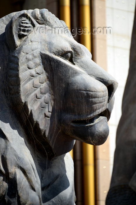 tajikistan50: Dushanbe, Tajikistan: lion at the Ismoil Somoni monument on Dusti square - photo by M.Torres - (c) Travel-Images.com - Stock Photography agency - Image Bank
