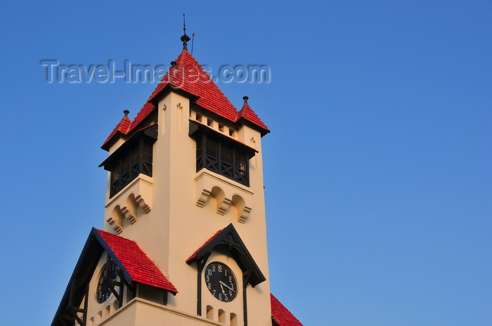 tanzania195: Dar es Salaam, Tanzania: Azania Front Lutheran Church - belfry - Bavarian architecture - corner of Sokoine Drive and Azikiwe Street, Kivukoni front - photo by M.Torres - (c) Travel-Images.com - Stock Photography agency - Image Bank