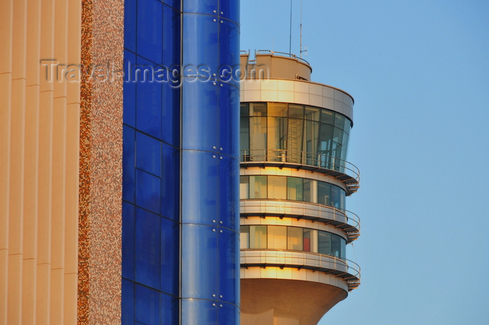 tanzania203: Dar es Salaam, Tanzania: the harbour control tower hides behind the Utumishi building - Kivukoni road - photo by M.Torres - (c) Travel-Images.com - Stock Photography agency - Image Bank