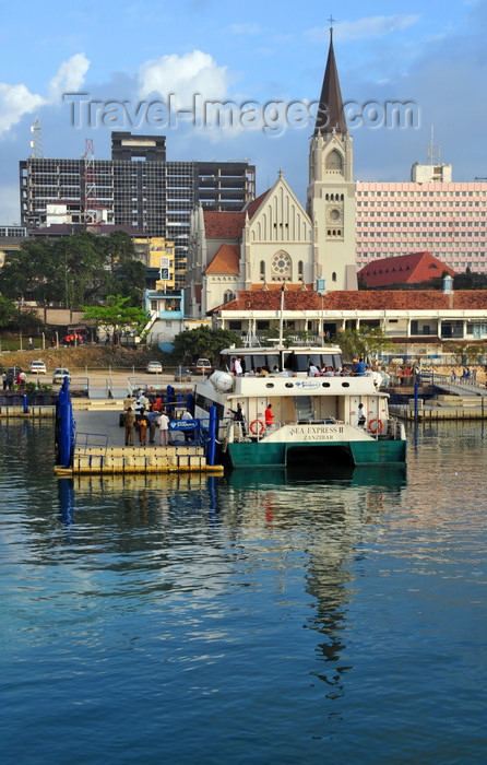 tanzania215: Dar es Salaam, Tanzania: Zanzibar ferry terminal and St Joseph's Cathedral - Sokoine Drive - waterfront - photo by M.Torres - (c) Travel-Images.com - Stock Photography agency - Image Bank