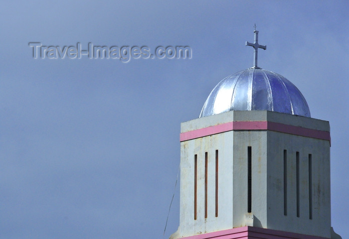 tanzania220: Dar es Salaam, Tanzania: church belfry - intersection of Maktaba and India Streets - photo by M.Torres - (c) Travel-Images.com - Stock Photography agency - Image Bank