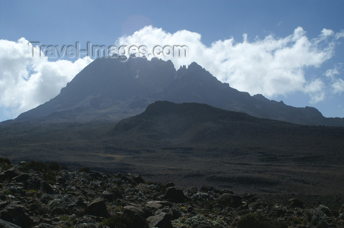 tanzania59: TTanzania - Kilimanjaro NP: Marangu Route - day 4 - Mount Kilimanjaro, the Mawenzi peaks seen from the alpine desert - photo by A.Ferrari - (c) Travel-Images.com - Stock Photography agency - Image Bank