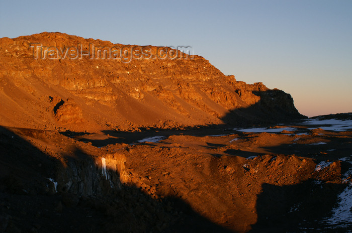 tanzania72: Tanzania - Kilimanjaro NP: Marangu Route - day 5 - Mount Kilimanjaro, Uhuru Peak in the morning light - photo by A.Ferrari - (c) Travel-Images.com - Stock Photography agency - Image Bank