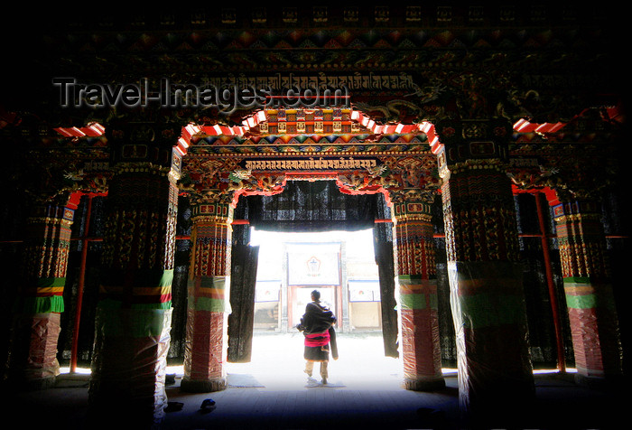 tibet106: Nagqu Prefecture, Tibet - temple - stepping into the light - photo by Y.Xu - (c) Travel-Images.com - Stock Photography agency - Image Bank