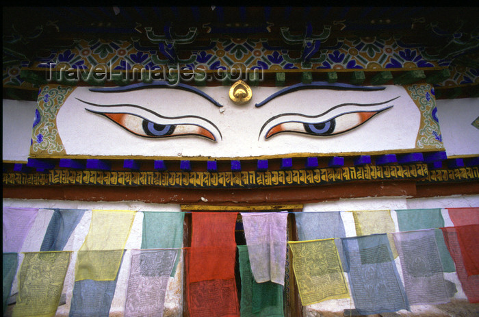 tibet89: Gyantse, Tibet - Palchor Monastery- Wisdom Eyes, symbolizing the omniscience of a Buddha - photo by Y.Xu - (c) Travel-Images.com - Stock Photography agency - Image Bank