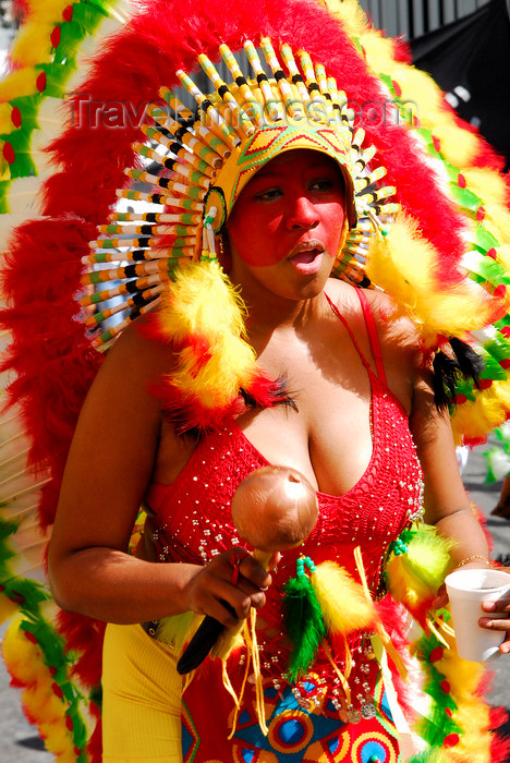 trinidad-tobago101: Port of Spain, Trinidad and Tobago: girl with indian costume and maraca during carnival - photo by E.Petitalot - (c) Travel-Images.com - Stock Photography agency - Image Bank