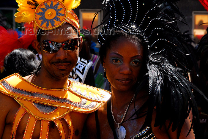 trinidad-tobago104: Port of Spain, Trinidad and Tobago: couple of revelers with costume during carnival - photo by E.Petitalot - (c) Travel-Images.com - Stock Photography agency - Image Bank