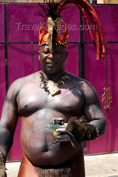 trinidad-tobago108: Port of Spain, Trinidad and Tobago: robust man in the carnival parade - photo by E.Petitalot - (c) Travel-Images.com - Stock Photography agency - Image Bank
