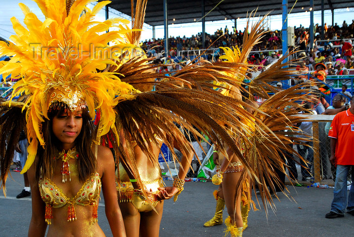 trinidad-tobago125: Port of Spain, Trinidad and Tobago: masqueraders cross the stage at the Queen's Park Savannah during the carnival parade - VIP stand - costume band parade - photo by E.Petitalot - (c) Travel-Images.com - Stock Photography agency - Image Bank
