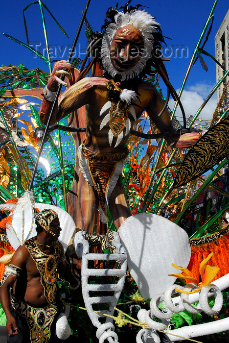 trinidad-tobago88: Port of Spain, Trinidad and Tobago: warrior - carnival parade - photo by E.Petitalot - (c) Travel-Images.com - Stock Photography agency - Image Bank
