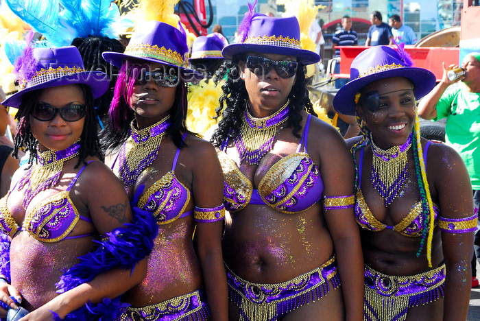 trinidad-tobago97: Port of Spain, Trinidad and Tobago: group of girls with bikinis and blue hats during carnival - photo by E.Petitalot - (c) Travel-Images.com - Stock Photography agency - Image Bank