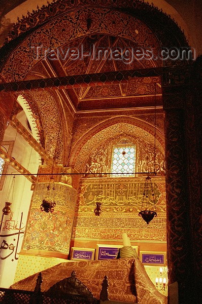 turkey102: Konya / KYA - Central Anatolia, Turkey : Mevlana Celaleddin Rumi mausoleum - inside /turbe - mystic poet - Sufi - Whirling Dervishes - photo by J.Kaman - (c) Travel-Images.com - Stock Photography agency - Image Bank