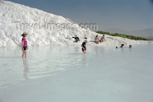 turkey107: Turkey - Pamukkale (Denizli province): enjoying the milky water - photo by J.Kaman - (c) Travel-Images.com - Stock Photography agency - Image Bank