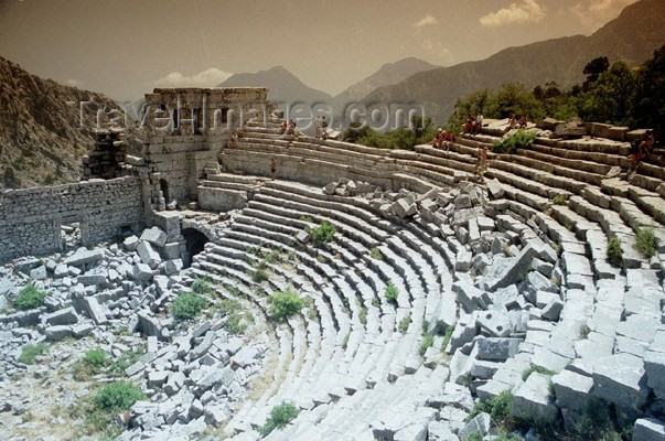 turkey111: Turkey - Termessos, Antalya province: the theatre - Solymos mountain - Güllük Dagi - photo by J.Kaman - (c) Travel-Images.com - Stock Photography agency - Image Bank