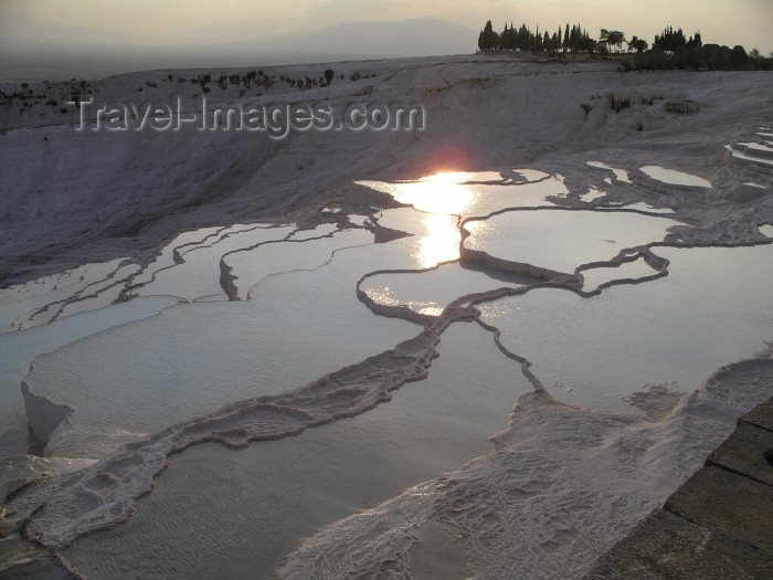 turkey143: Turkey - Pamukkale - Denizli province, Aegean region: at sunset - Unesco world heritage site - photo by R.Wallace - (c) Travel-Images.com - Stock Photography agency - Image Bank