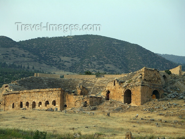 turkey145: Turkey - Heiropolis / Pamukkale - Denizli province, Aegean region: theatre - Unesco world heritage site - photo by R.Wallace - (c) Travel-Images.com - Stock Photography agency - Image Bank