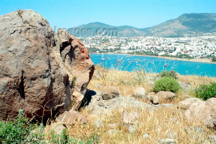 turkey228: Turkey - Gumbet (Mugla Province): bay and boulder - photo by M.Bergsma - (c) Travel-Images.com - Stock Photography agency - Image Bank