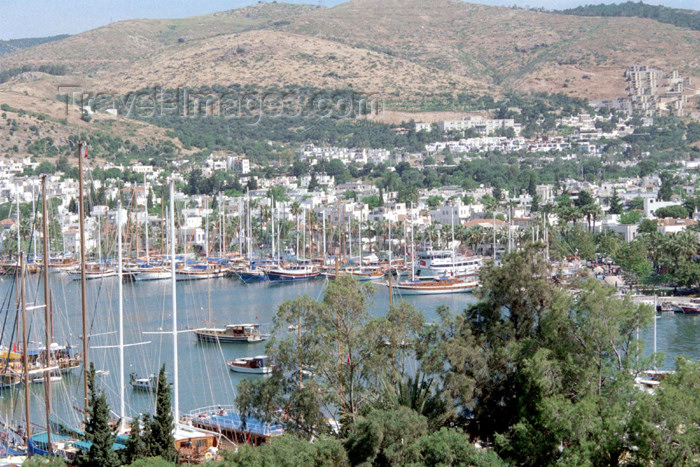 turkey236: Turkey - Bodrum: marina and town from the castle - photo by M.Bergsma - (c) Travel-Images.com - Stock Photography agency - Image Bank