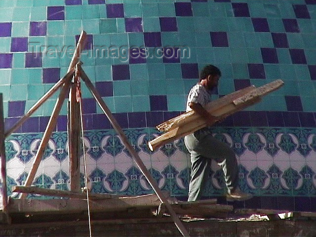 turkey29: Turkey - Kars / KSY (Kars province): Evliya mosque - repairing the tiles - photo by A.Slobodianik - (c) Travel-Images.com - Stock Photography agency - Image Bank