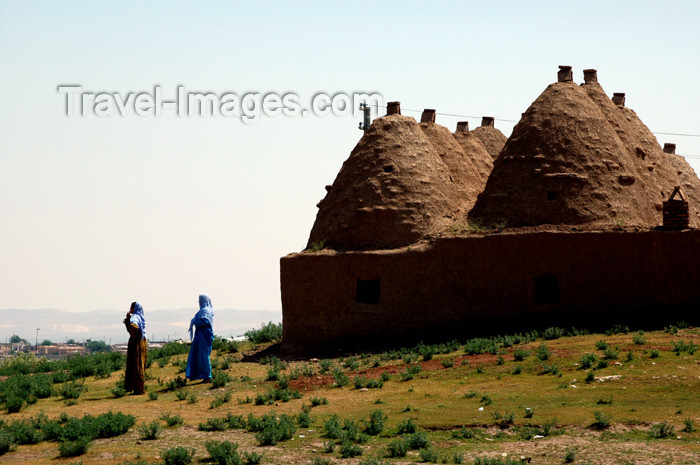 turkey305: Harran, Sanli Urfa province, Southeastern Anatolia, Turkey: beehive houses - domes - Mesopotamian architecture / maisons en termitières - photo by C. le Mire - (c) Travel-Images.com - Stock Photography agency - Image Bank