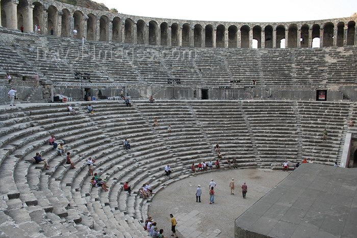 turkey339: Turkey - Aspendos / Belkis (Antalya province): Roman Theatre built on the amphylian plain by Emperor Marcus Aurelius - photo by C.Roux - (c) Travel-Images.com - Stock Photography agency - Image Bank