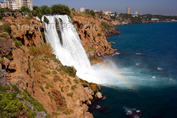 turkey348: Turkey - Antalya: Lower Düden falls - Mediterranean Sea / Düden Selalesi - Antalya Lara, Karpuzkaldiran Selalesi - photo by C.Roux - (c) Travel-Images.com - Stock Photography agency - Image Bank