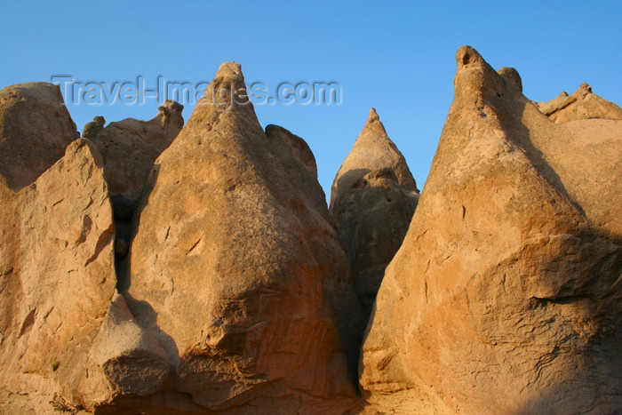 turkey359: Turkey - Cappadocia - Red Valley: cones - photo by C.Roux - (c) Travel-Images.com - Stock Photography agency - Image Bank