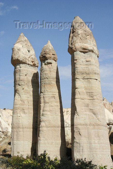 turkey374: Turkey - Cappadocia - Valley of Love: family of fairy chimneys - phallic rock formations - photo by C.Roux - (c) Travel-Images.com - Stock Photography agency - Image Bank